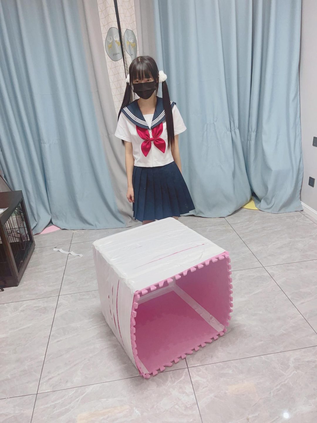 0.36m³的装箱挣扎闷绝脱出挑战-丸吞play！胶带加固、剧烈挣扎、裸足脱出-2