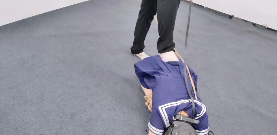 女绳师李珂最终屈服在男主的攻势下，自己的小狗同时被男主玩弄，踩在脚下-1