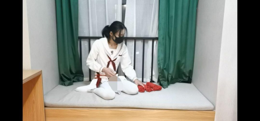 窗户围栏开腿日式固定自缚-5