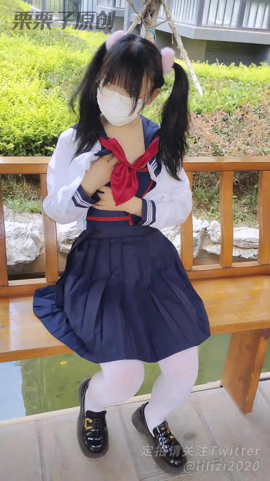 《被欺凌的乖乖女班长 02》户外、小区捆绑调教、水手服、女学生、双马尾、白丝、乖乖女调教-8