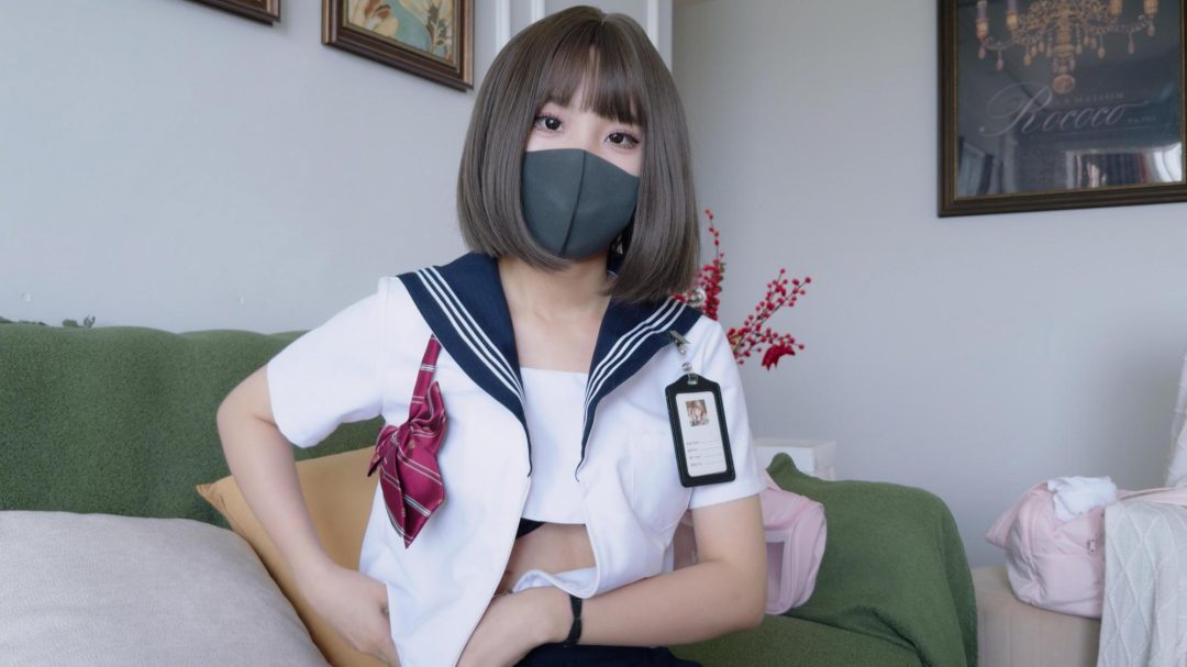 【悠米】《欲望贷》 虚荣心作祟的Jk少女拍下脱衣视频，以此被威胁，开腿器吊缚+12cm高跟罚站+乳夹+单腿吊+固定，为防止大叫，口球固定-6