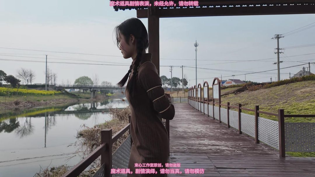 月月旗袍，古桥五花，三月拍的，油菜花很漂亮-2