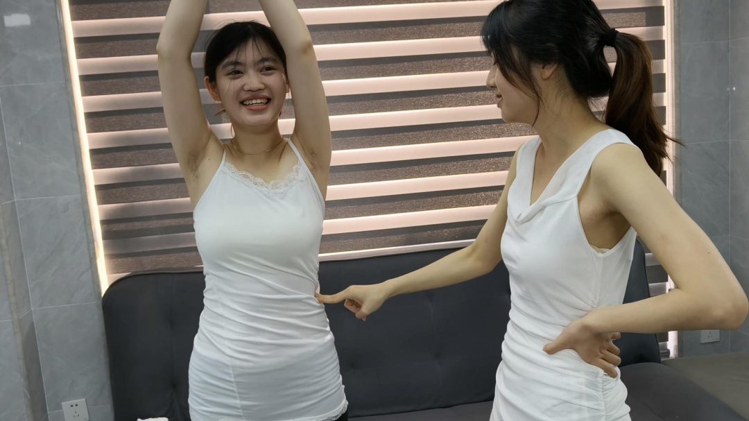 呀哈哈撒比 一月tk和点穴 双女白袜tk挠痒加点穴定身-4