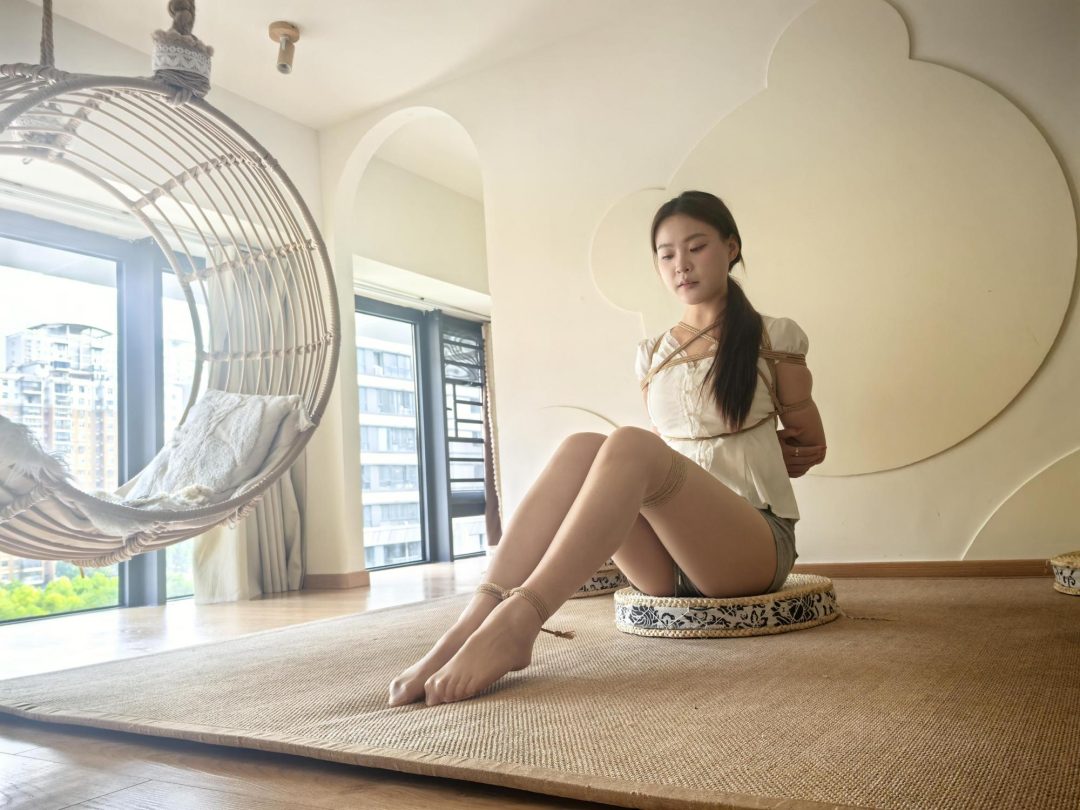 绳艺日常：从未被绑的三个新妹子，沉浸式体验，合集分享-9
