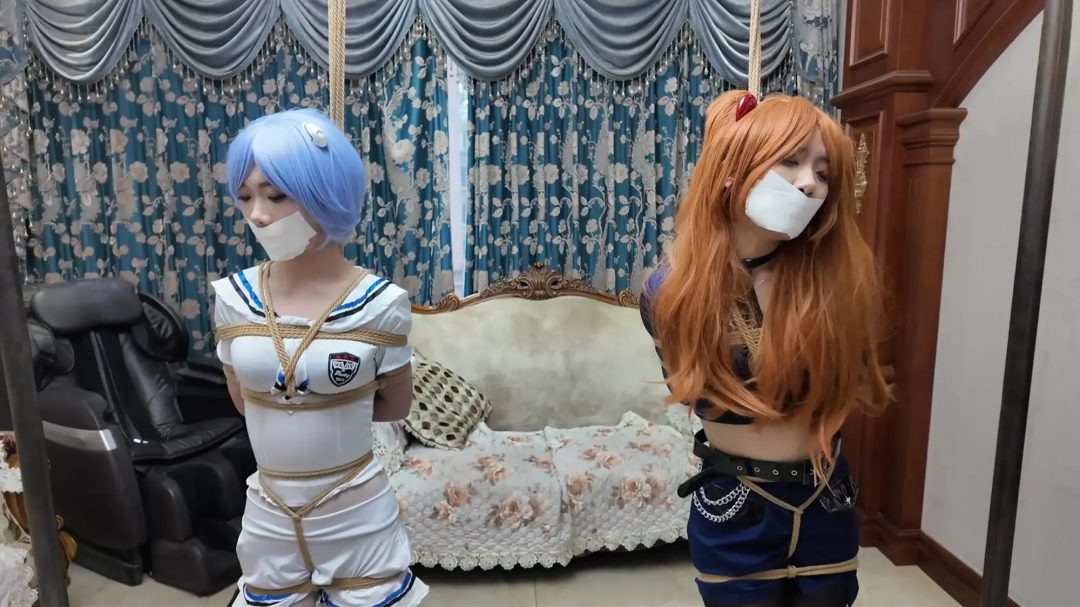 完蛋！我把美女捆绑了？——双人成缚？EVA暖暖换装玩弄！-3