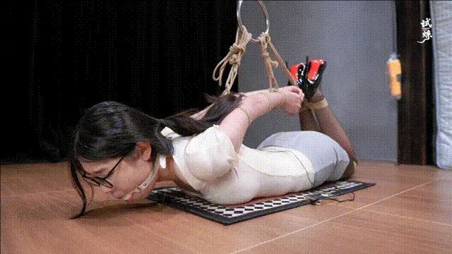 【试炼】-眼镜妹体验超级难受直臂驷马放置+郊狼电击口水直流-4