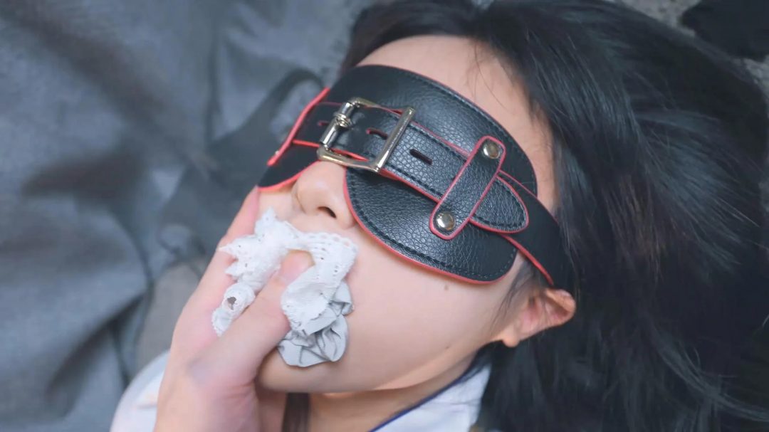定拍《美女空姐劫持记》骚气空姐被司机绑架野外，放入后座上下一起玩弄，被玩晕过去再带回家，用原味丝袜内裤堵嘴，舔舐+闻穿过的丝袜-15