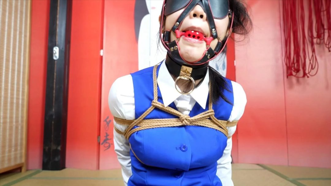 高跟制服，M腿椅缚，苦闷挣扎！-6