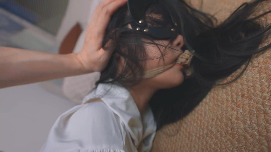 《OL性感女白领下班被司机尾随入室强制绑架》 原味丝袜堵嘴+强制+股绳+M腿-9