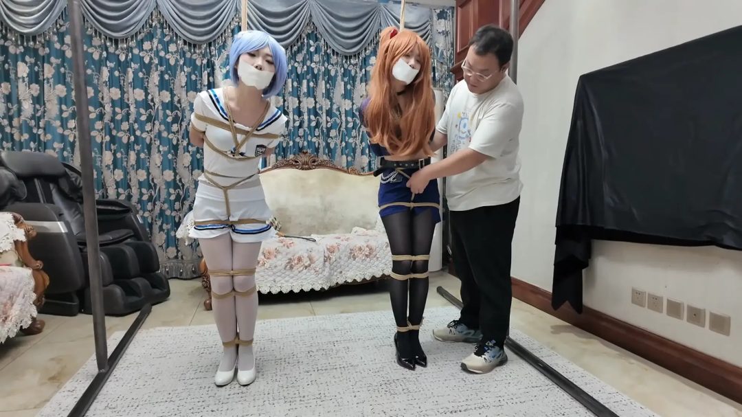 完蛋！我把美女捆绑了？——双人成缚？EVA暖暖换装玩弄！-4