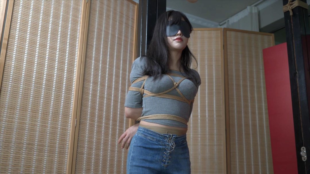 小0紧身牛仔裤，裤里丝！柱缚TK 挣扎！-5