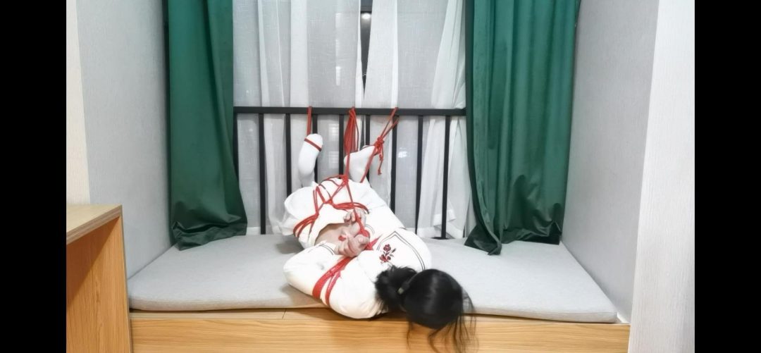 窗户围栏开腿日式固定自缚-2