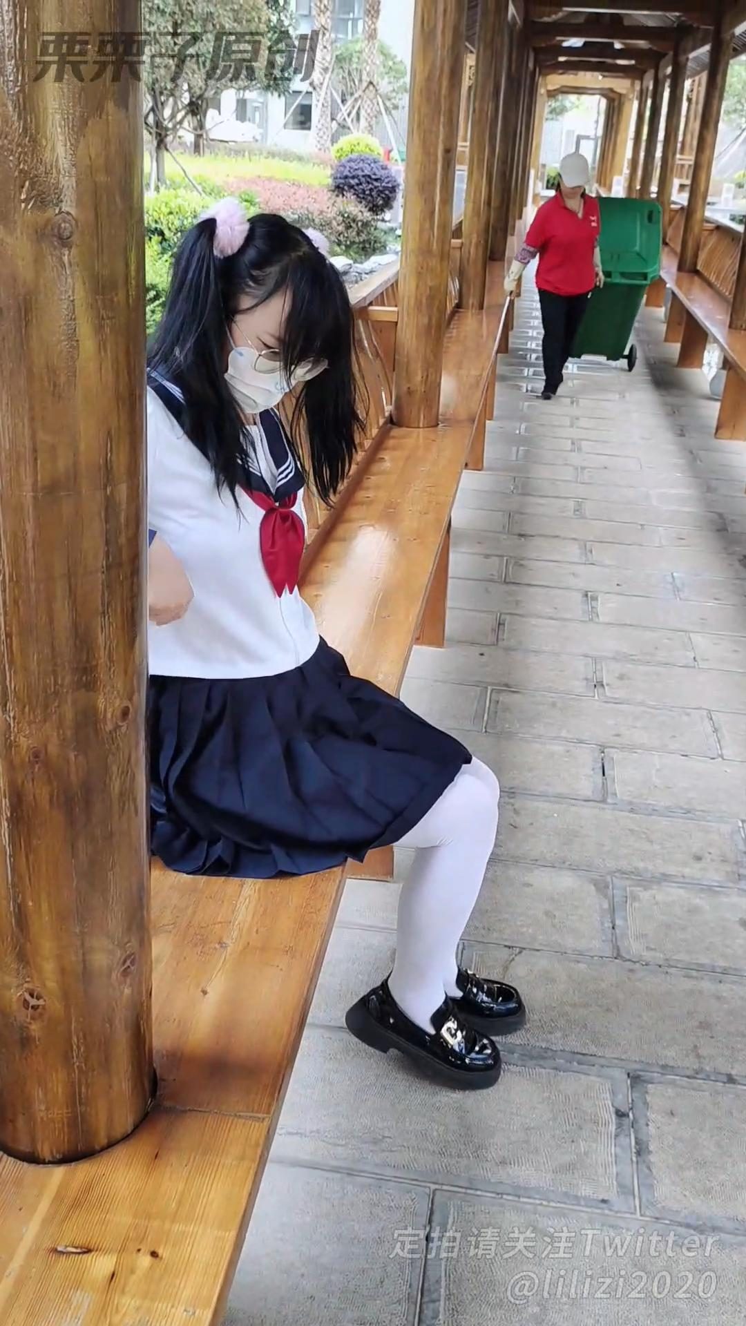 《被欺凌的乖乖女班长 02》户外、小区捆绑调教、水手服、女学生、双马尾、白丝、乖乖女调教-5