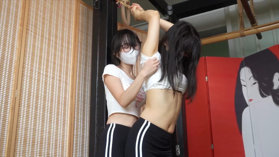 眼镜娘，双人互相tk 咸猪手-5
