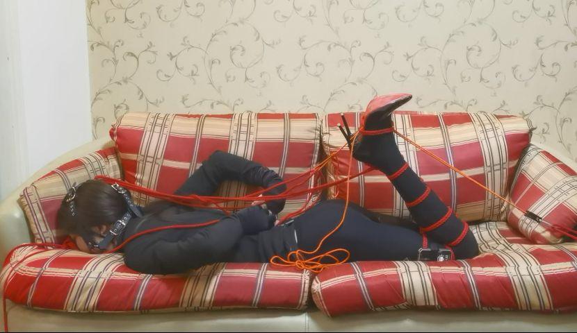 沙发马具口球电击钢钩驷马自缚-2