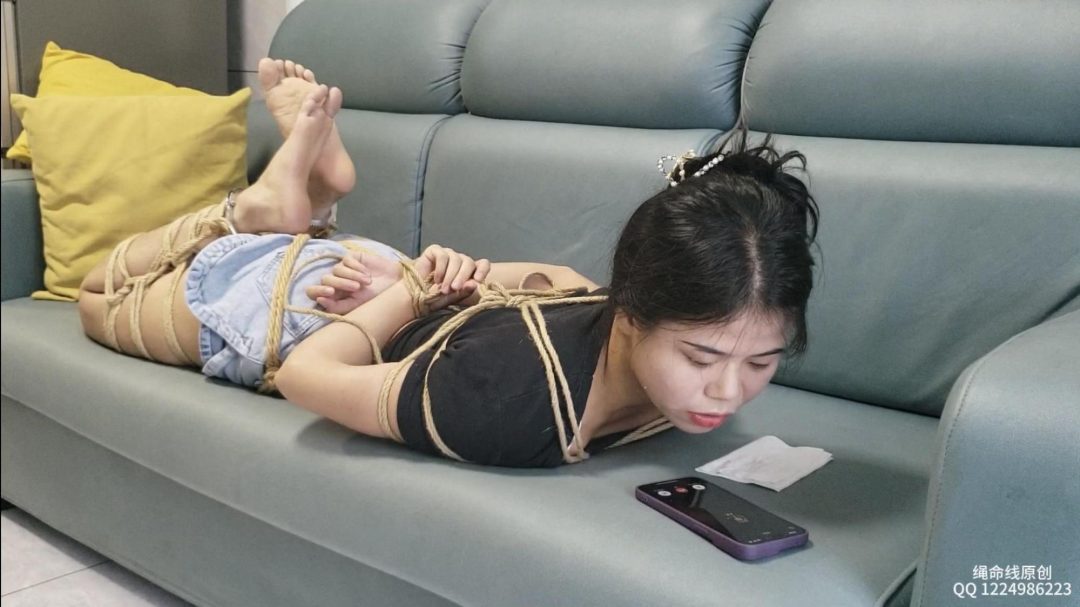 安然 日式反绑 堵嘴 手铐 股绳 恋足 放置 TK M腿 口球 捆绑 镣铐 驷马 挣扎 日式后缚-7