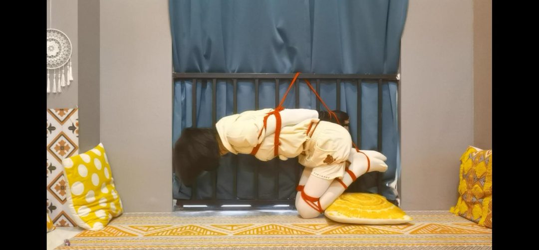 固定在栏杆下动不了的直臂驷马自缚教程-5