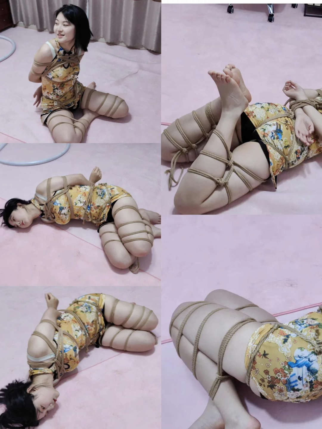 大胸性格开朗非常爱笑漂亮的小姐姐约绳体验第1集-4