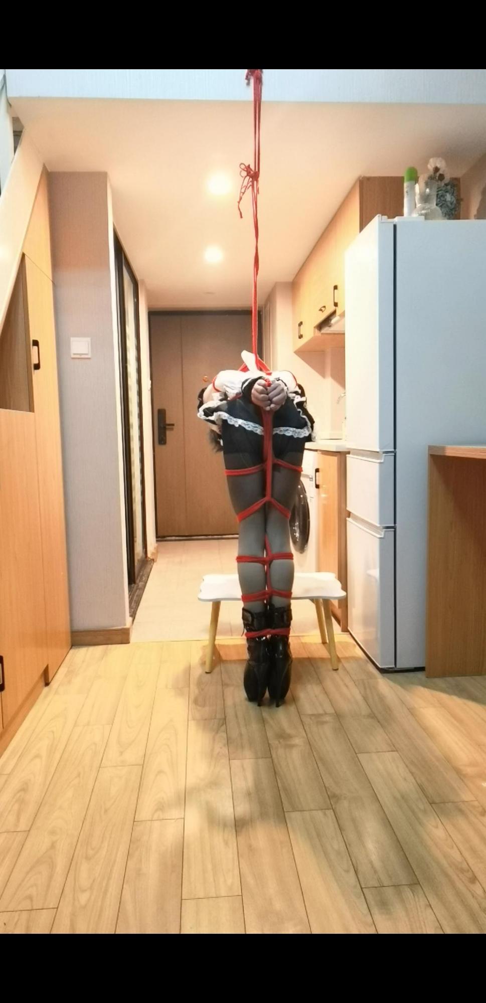 女仆芭蕾高跟站立自缚-10
