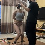 线下真实调教之超超超级漂亮新m阿然调教初体验！五花大绑+分脚拷+强制内八+超紧股绳拉扯+上下牵引+耳光SP，小白阿然第一次被调教就被狠狠折磨，被拉扯股绳痛苦地叫出声，但是享受的表情已经出卖了自己…