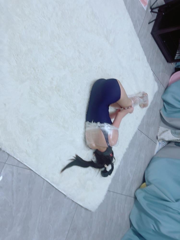 茶茶保鲜膜全包木乃伊脱缚挑战1——死库水双马尾小萝莉的感官剥夺、脱缚挑战、放置play-1