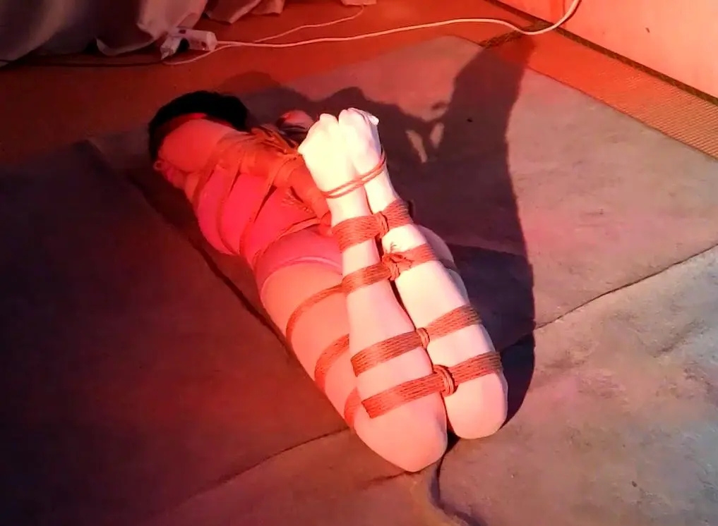 一绳所爱定拍，粉色体操服，直臂驷马捆绑-4