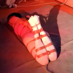 一绳所爱定拍，粉色体操服，直臂驷马捆绑
