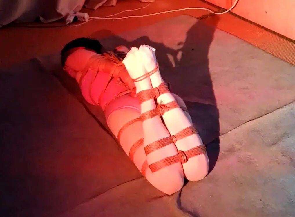 一绳所爱定拍，粉色体操服，直臂驷马捆绑-3