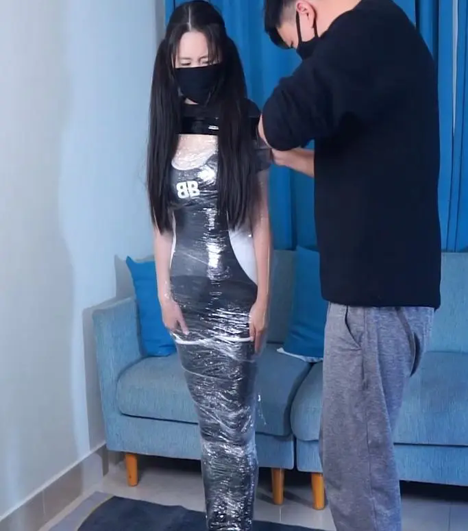 恋物患者定制，黑色胶带木乃伊-4