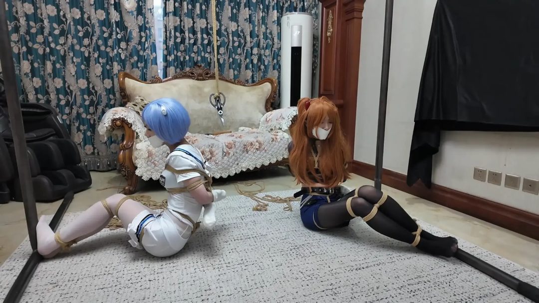 完蛋！我把美女捆绑了？——双人成缚？EVA暖暖换装玩弄！-9