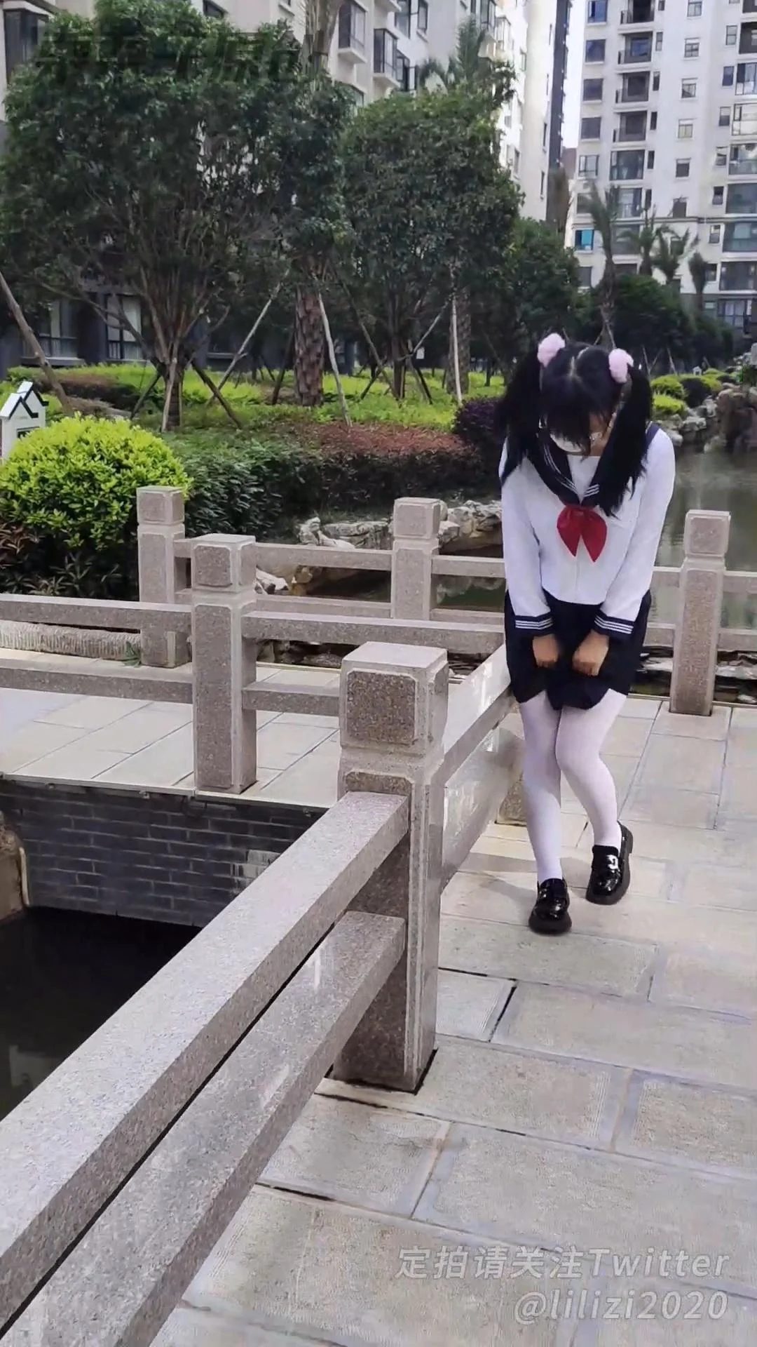 《被欺凌的乖乖女班长 02》户外、小区捆绑调教、水手服、女学生、双马尾、白丝、乖乖女调教-7