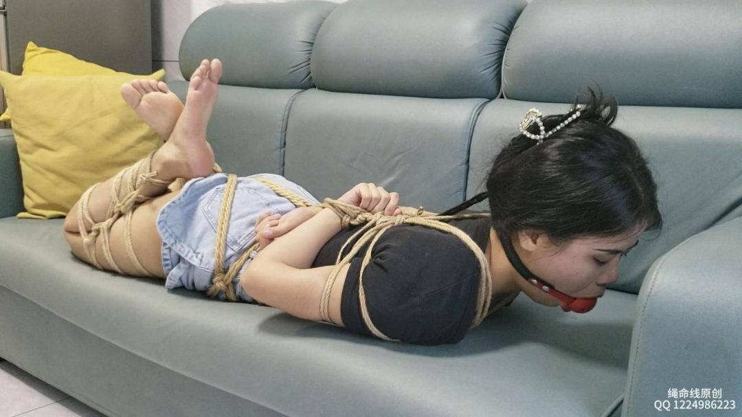 安然 日式反绑 堵嘴 手铐 股绳 恋足 放置 TK M腿 口球 捆绑 镣铐 驷马 挣扎 日式后缚-4