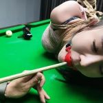 一绳所爱定拍，杨若琳台球厅 丝袜驷马 堵嘴 胸缚 口球 直臂全身缚