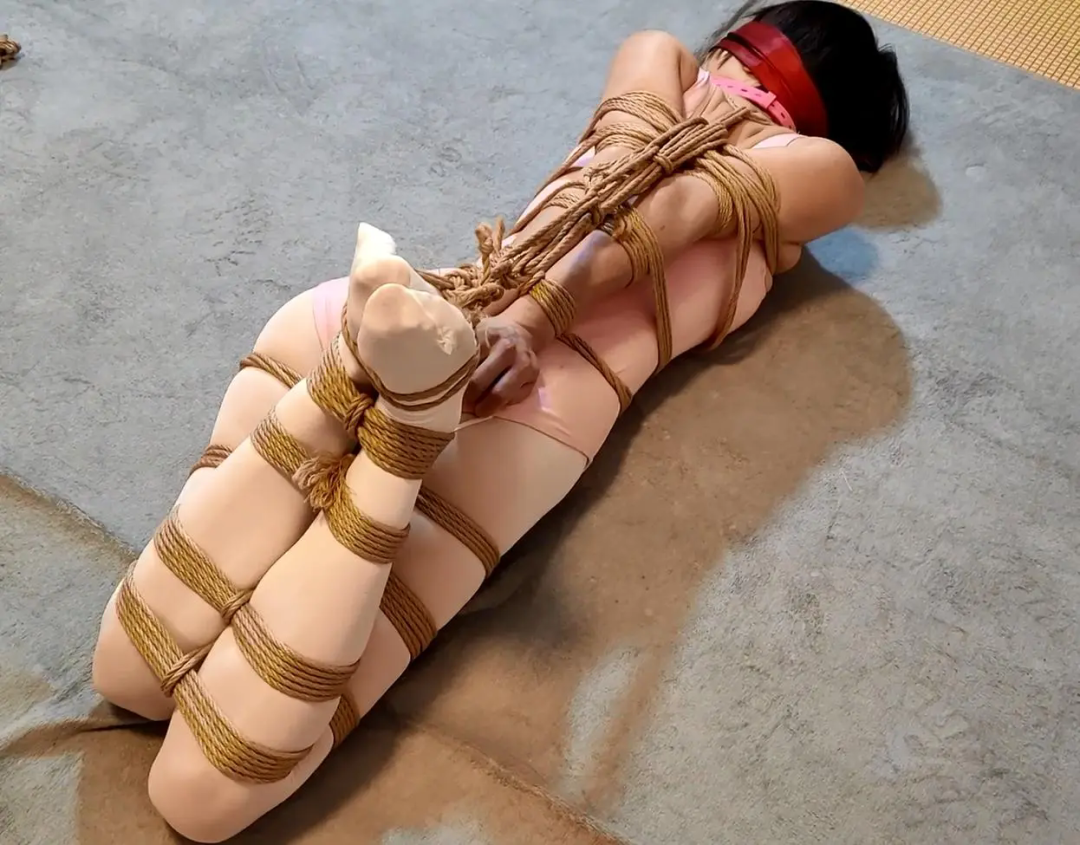 一绳所爱定拍，粉色体操服，直臂驷马捆绑-2
