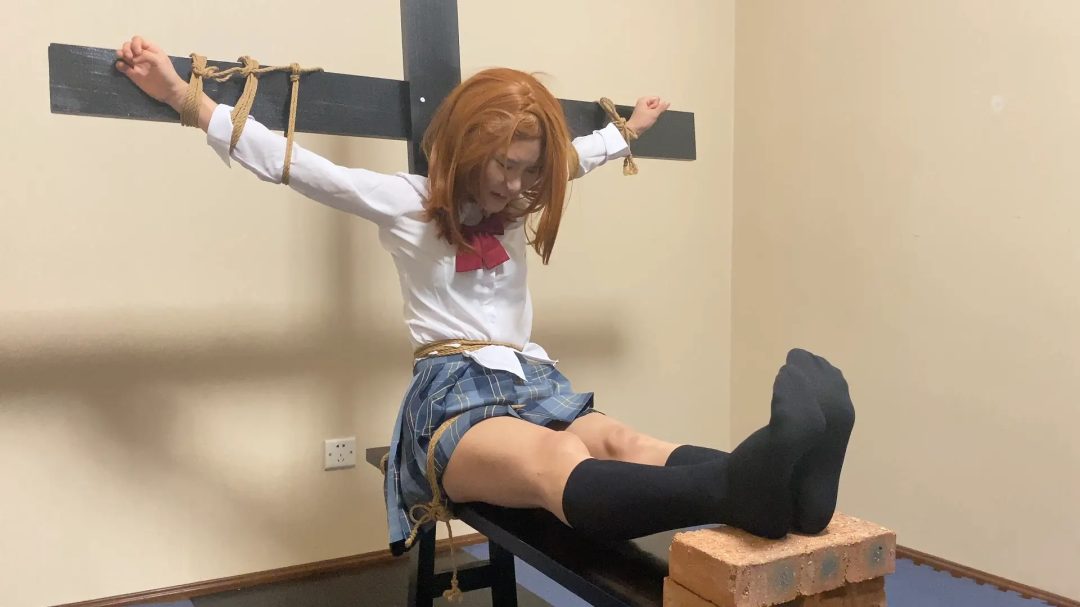 《御坂美琴的磨难》老虎凳剧情 日式反绑 老虎凳 胸缚 抚摸 TK 挣扎 固定-5