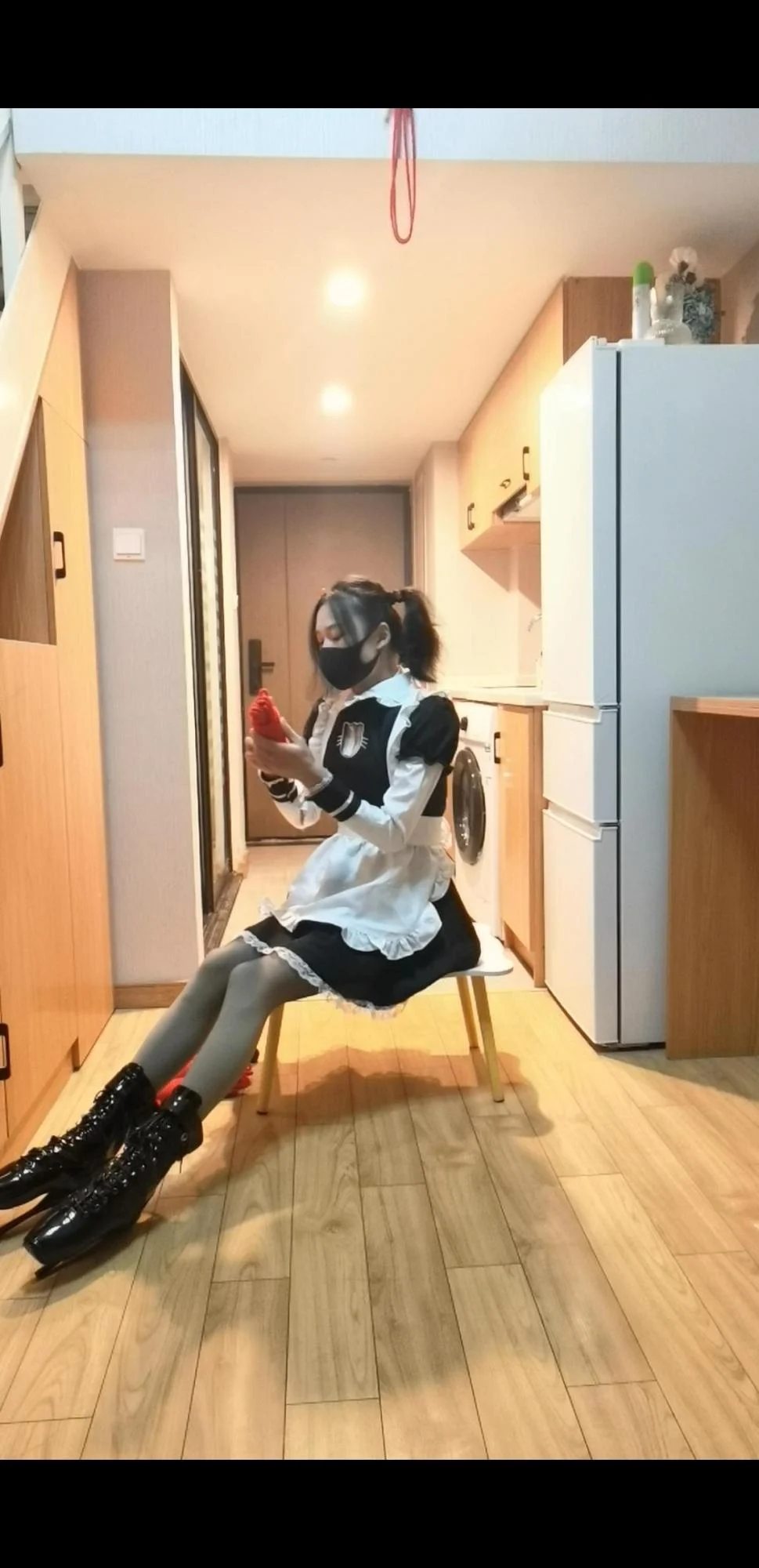 女仆芭蕾高跟站立自缚-1