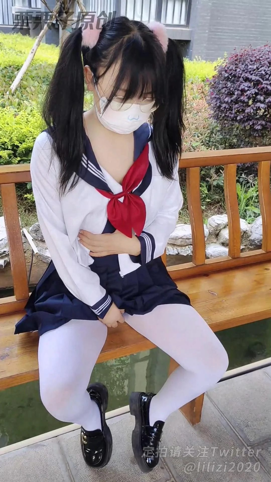《被欺凌的乖乖女班长 02》户外、小区捆绑调教、水手服、女学生、双马尾、白丝、乖乖女调教-6