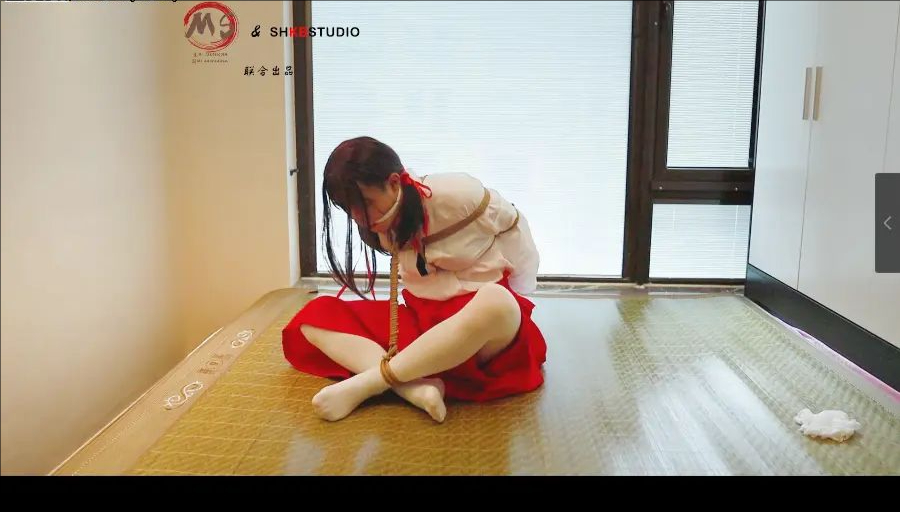 百丝巫女服，海老紧缚放置、挣扎-2