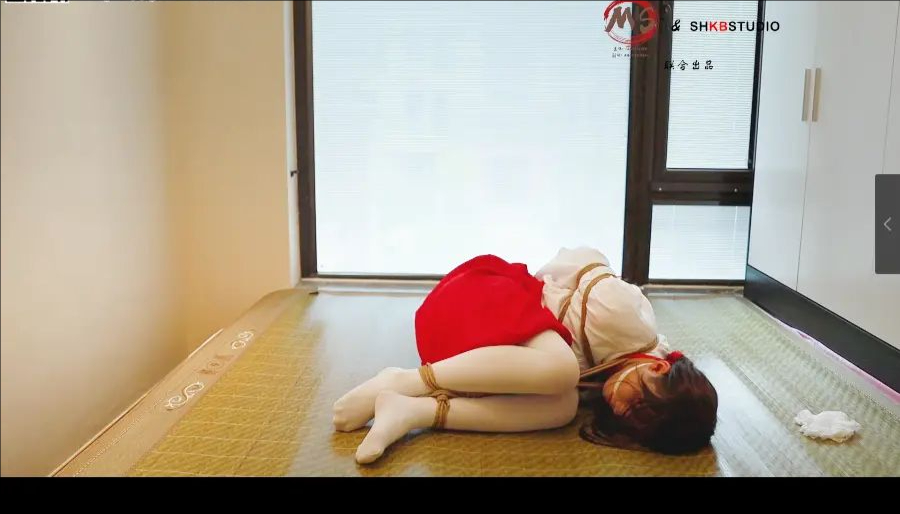 百丝巫女服，海老紧缚放置、挣扎-3