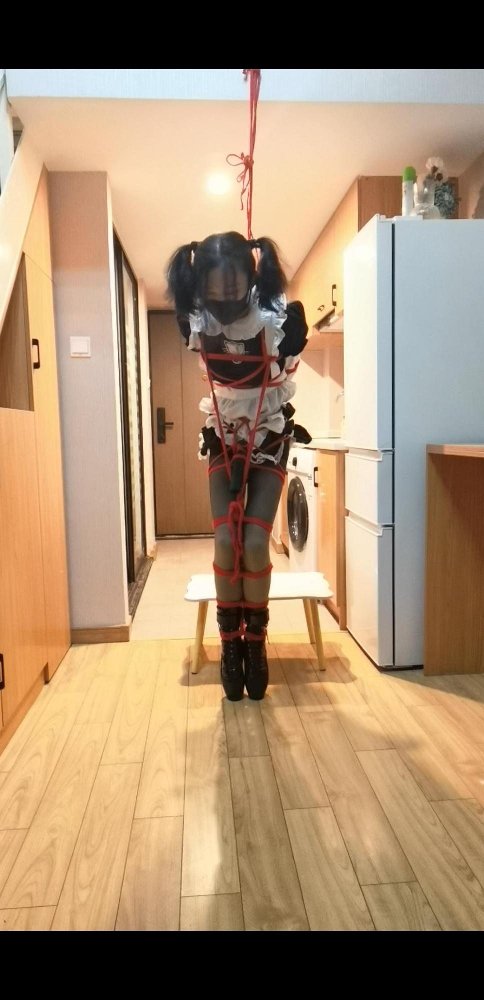女仆芭蕾高跟站立自缚-8
