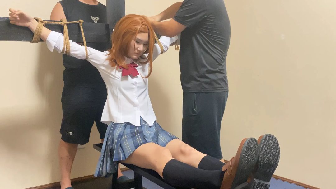 《御坂美琴的磨难》老虎凳剧情 日式反绑 老虎凳 胸缚 抚摸 TK 挣扎 固定-4