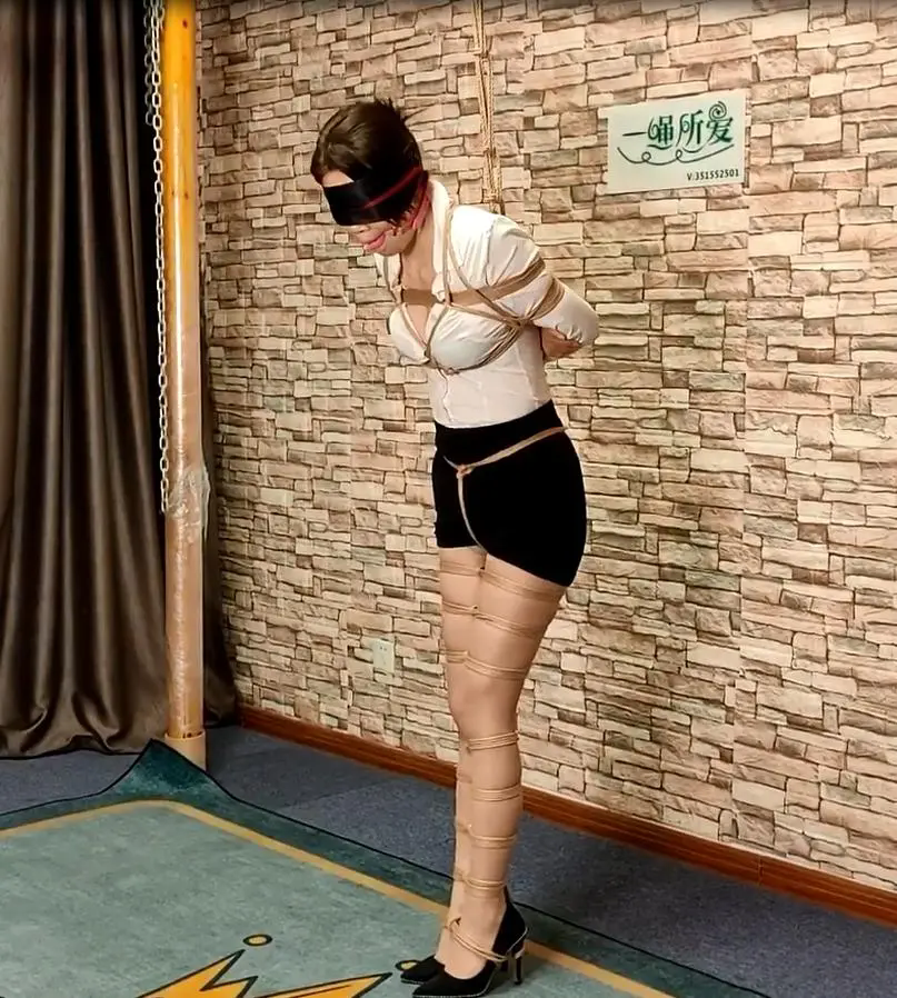 一绳所爱定拍，白领优优全身捆绑挣扎-2