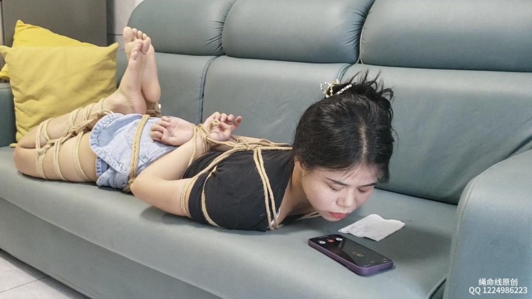 安然 日式反绑 堵嘴 手铐 股绳 恋足 放置 TK M腿 口球 捆绑 镣铐 驷马 挣扎 日式后缚-6