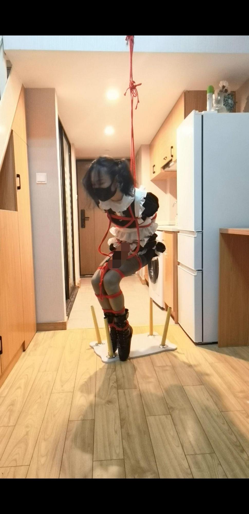 女仆芭蕾高跟站立自缚-6