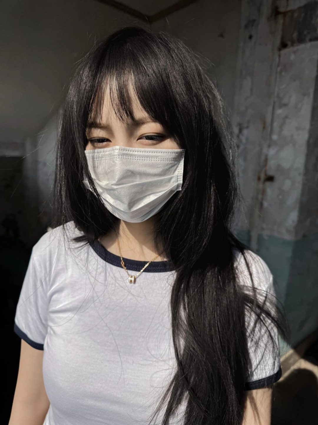 废墟玷污清纯白丝女-8