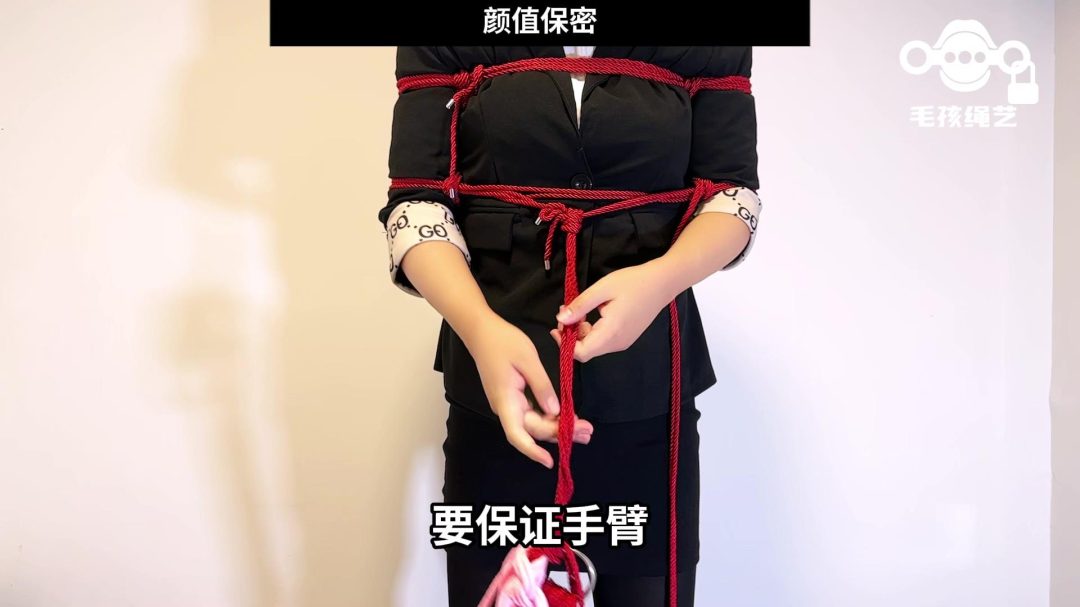 自缚教程-日式后手教程紧缚教程-活结可自解不破坏绳子-5