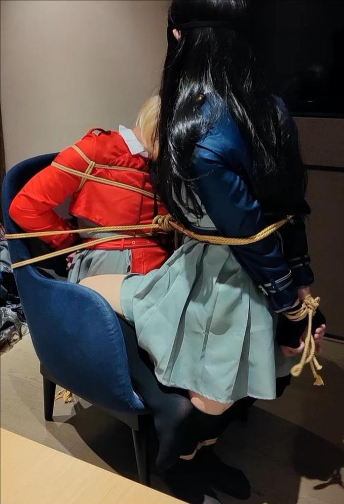 [cosplay]莉可丽丝-井上泷奈/锦木千束 伪娘双人束缚-6