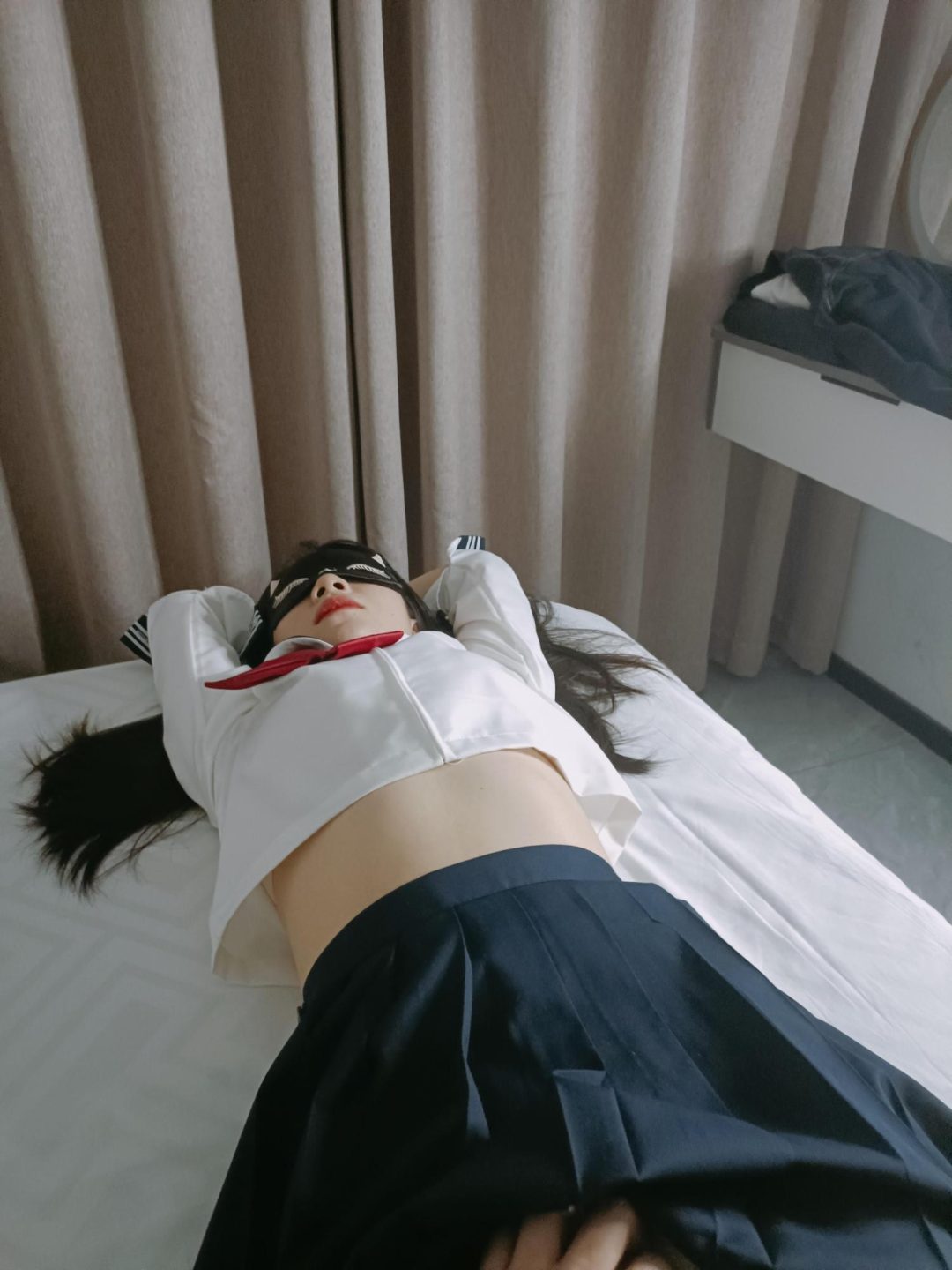 酒店约绑素人妹纸2（水手制服、绑带凉高）-2