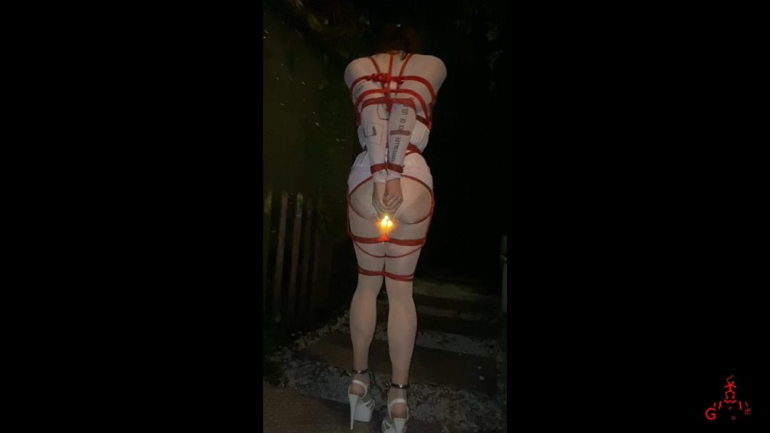CD伪娘小诡的自缚 半夜捆绑溜达的小伪娘-5