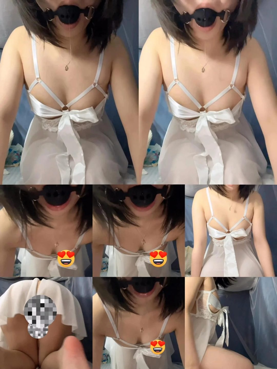 大学生曦曦在宿舍口球口水玩弄。痴女自拍。扭屁股。口水多多 极度羞耻诱惑-1